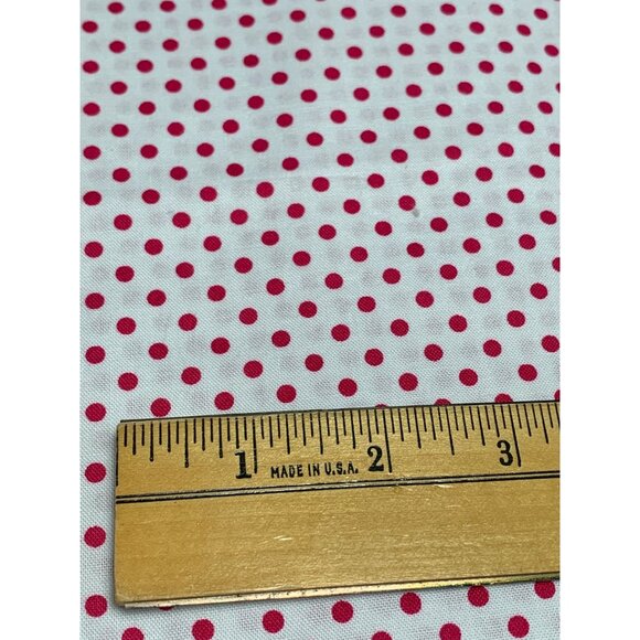 Pink Polka Dot Fabric by David Textiles Inc. 1/2 Yard 44" Wide Cotton Sewing - Picture 3 of 6